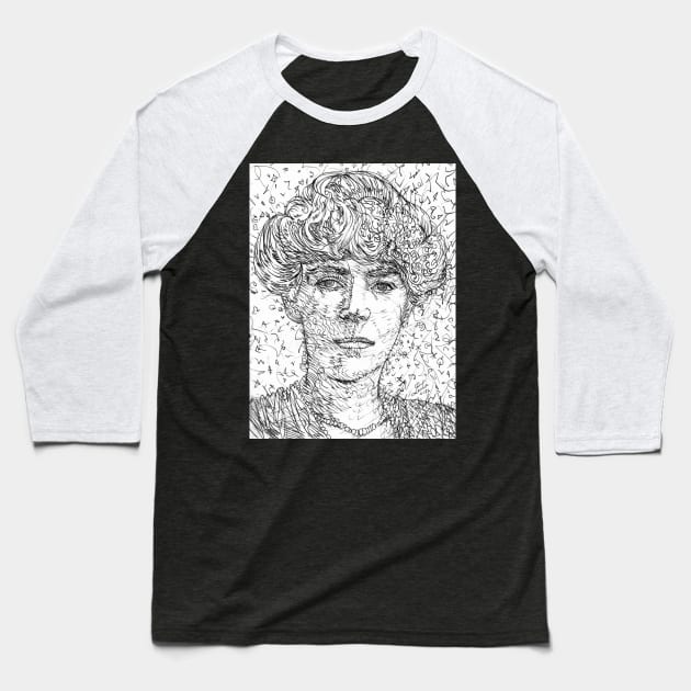 GERTRUDE BELL pencil portrait .1 Baseball T-Shirt by lautir